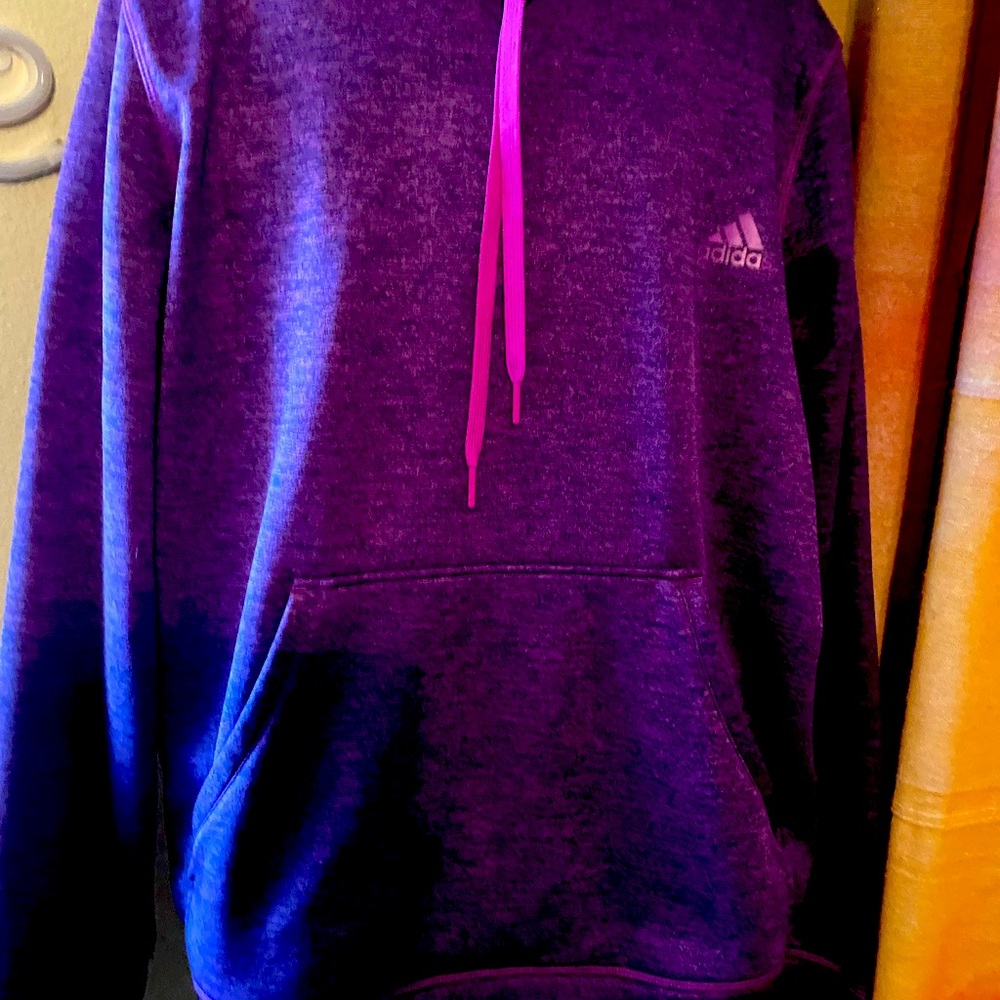 Adidas purple hoodie size large